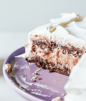 Dreyer's™ Rocky Road Ice Cream Cake | IceCream.com Recipes