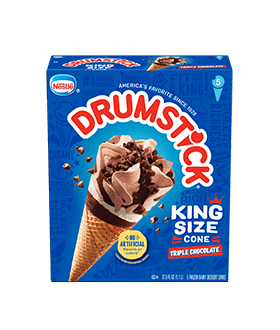 Drumstick 5 King Size Cones Triple Chocolate