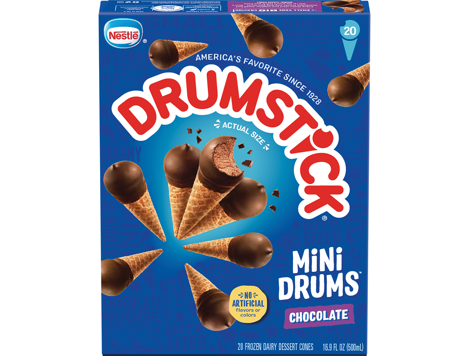 Box of Drumstick chocolate mini drums