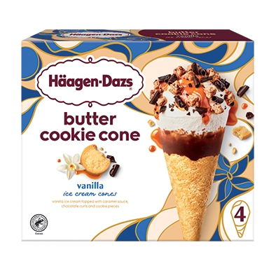 Häagan-Dazs® Cookie Butter Ice Cream Cones Vanilla 4ct