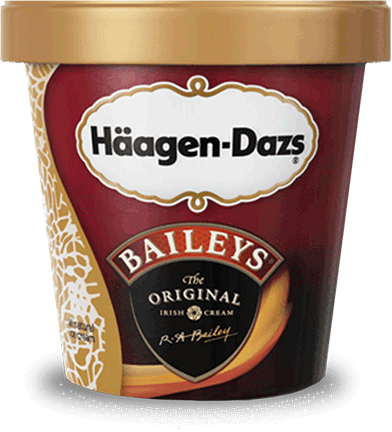 Pint of Haagen-Dazs baileys ice cream