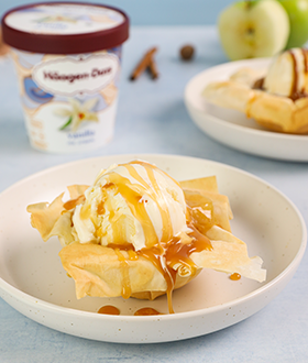 Häagen-Dazs® Warm Apple Cinnamon Blossoms with Vanilla Ice Cream