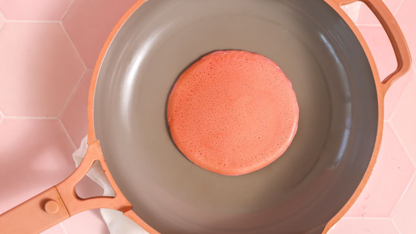 Raspberry Pancake In Pan