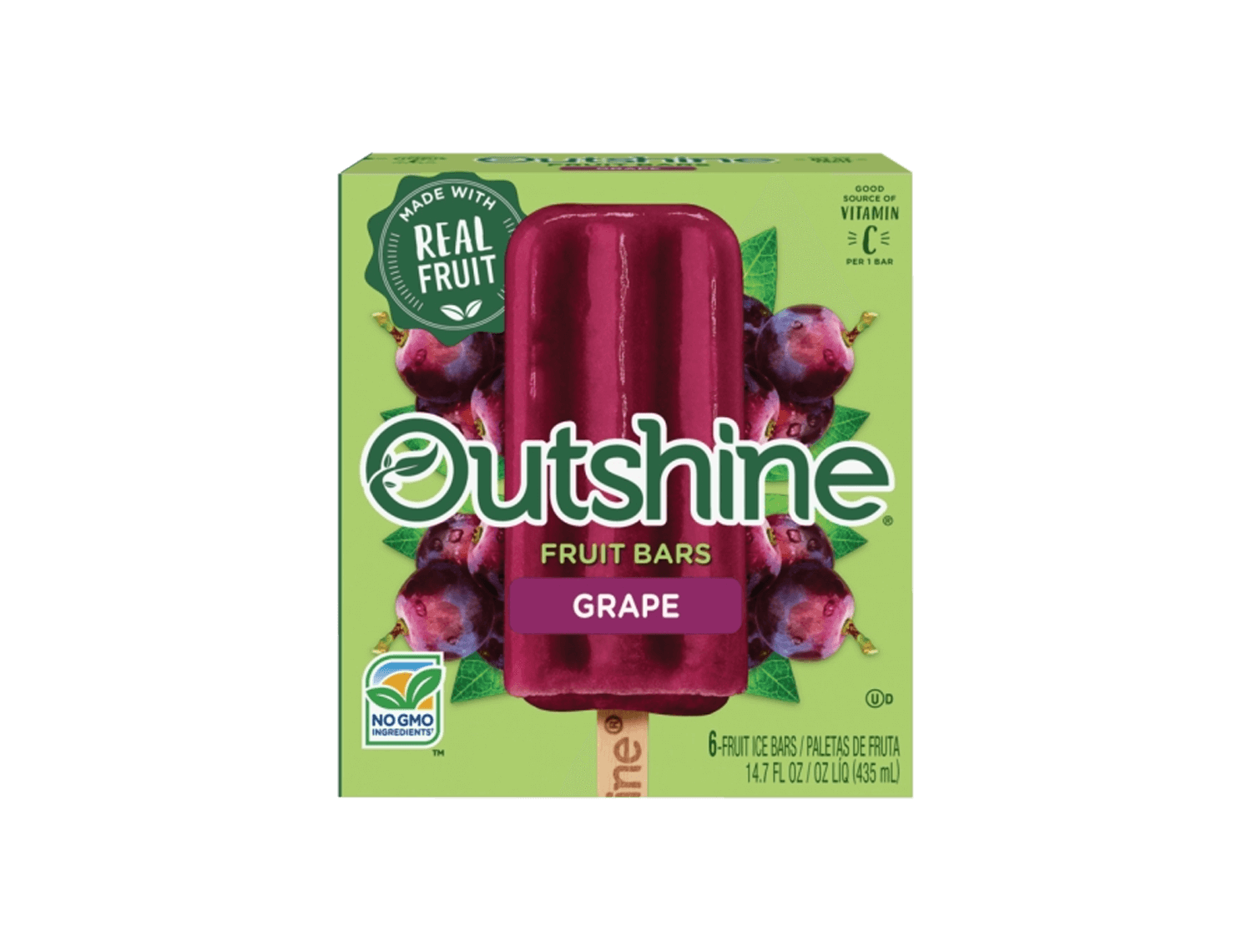 box of Outshine grape fruit bars