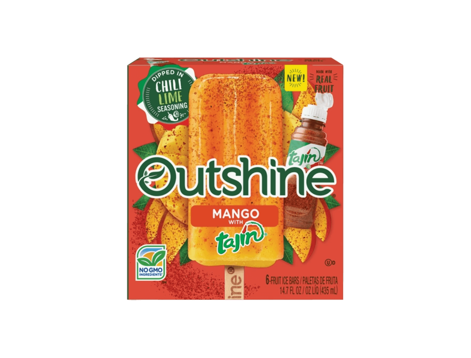 box of Outshine mango tajin fruit bars