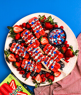 Outshine® Red White & Blue Strawberry Bars | IceCream.com Recipes