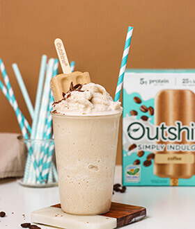 Outshine iced protein coffee latte