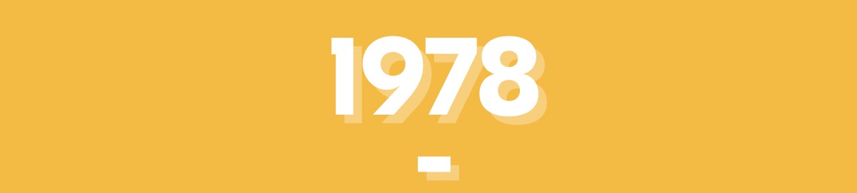 The year 1978 on a yellow background