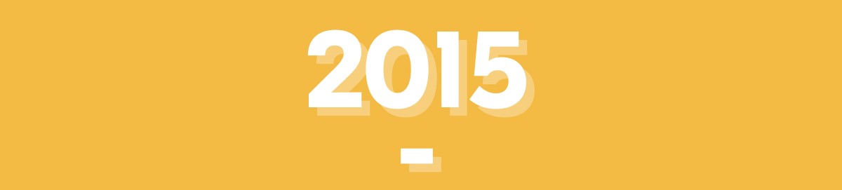 The year 2015 on a yellow background