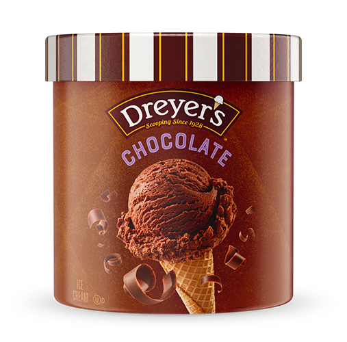 Carton of Dreyer's cookies 'n cream ice cream
