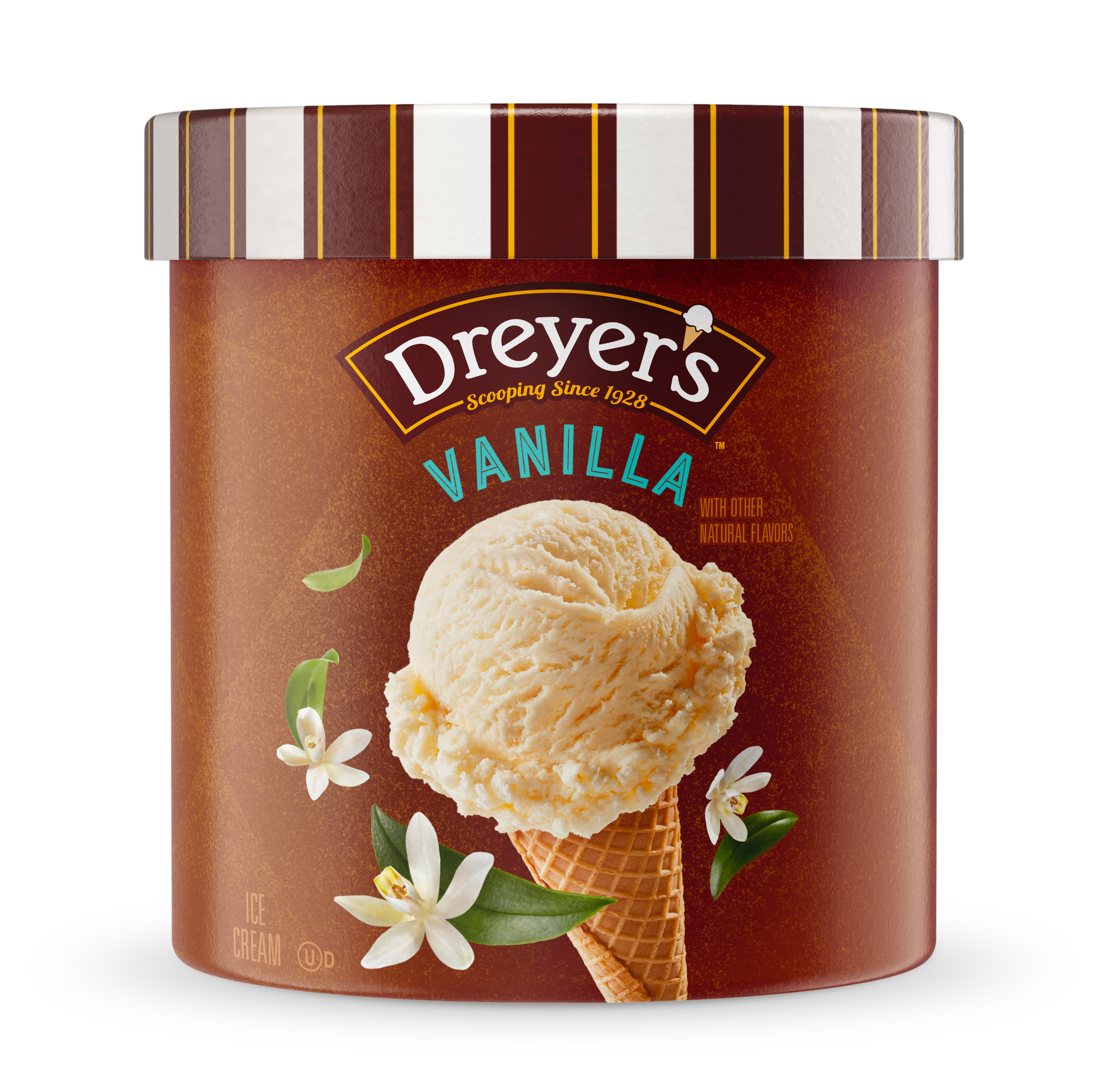 Carton of Dreyer's vanilla ice cream