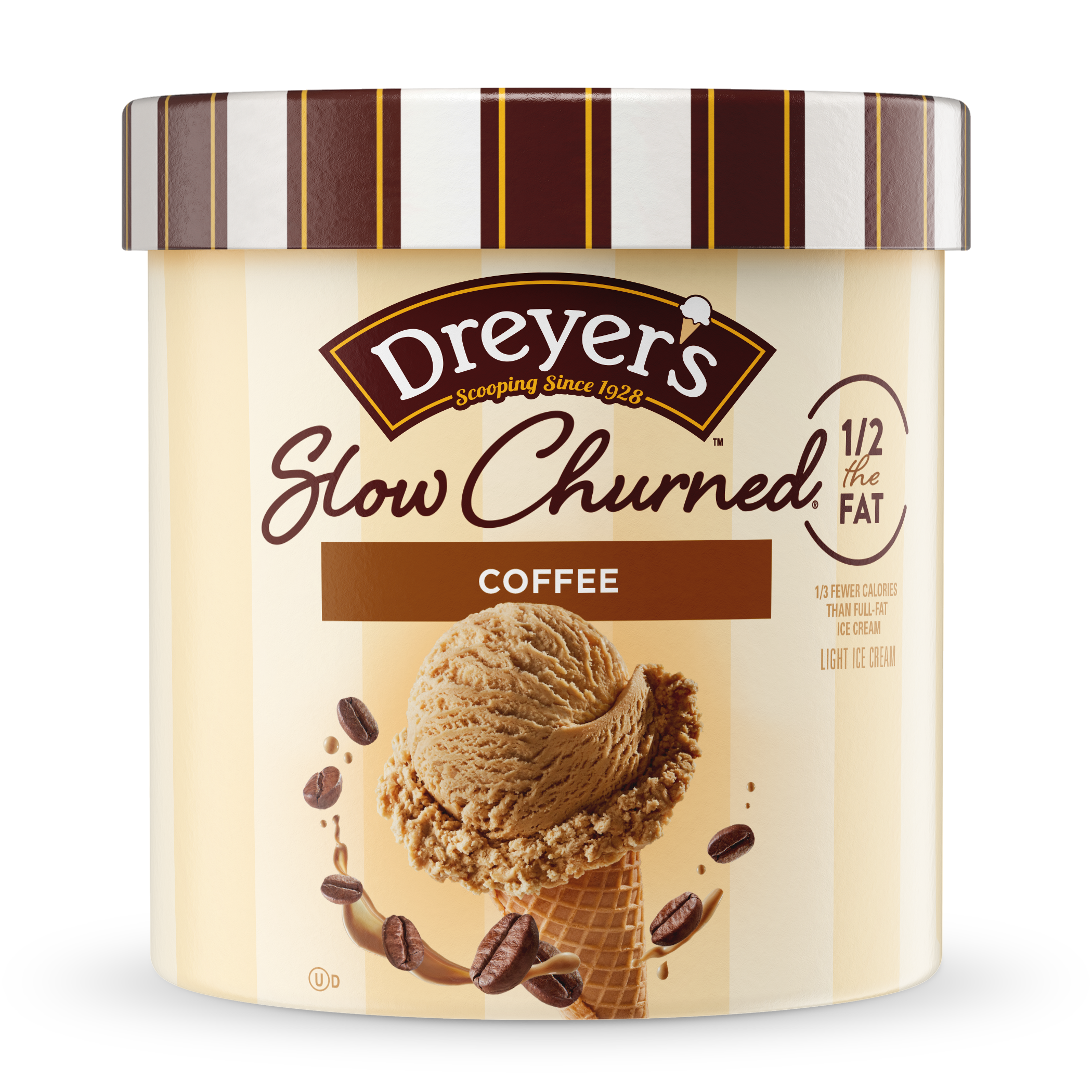 Carton of Dreyer's slow-churned coffee ice cream