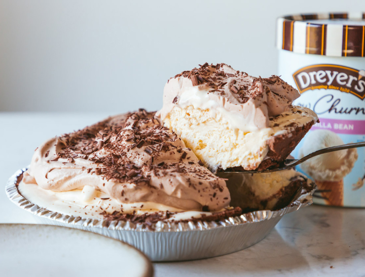 Dreyer's chocolate vanilla bean ice cream pie