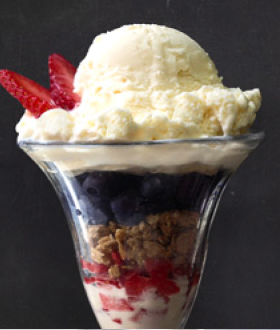 Dreyer's layered ice cream parfait
