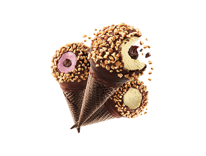 Drumstick PDP Product Feature Card Banana Split Sundae Cones