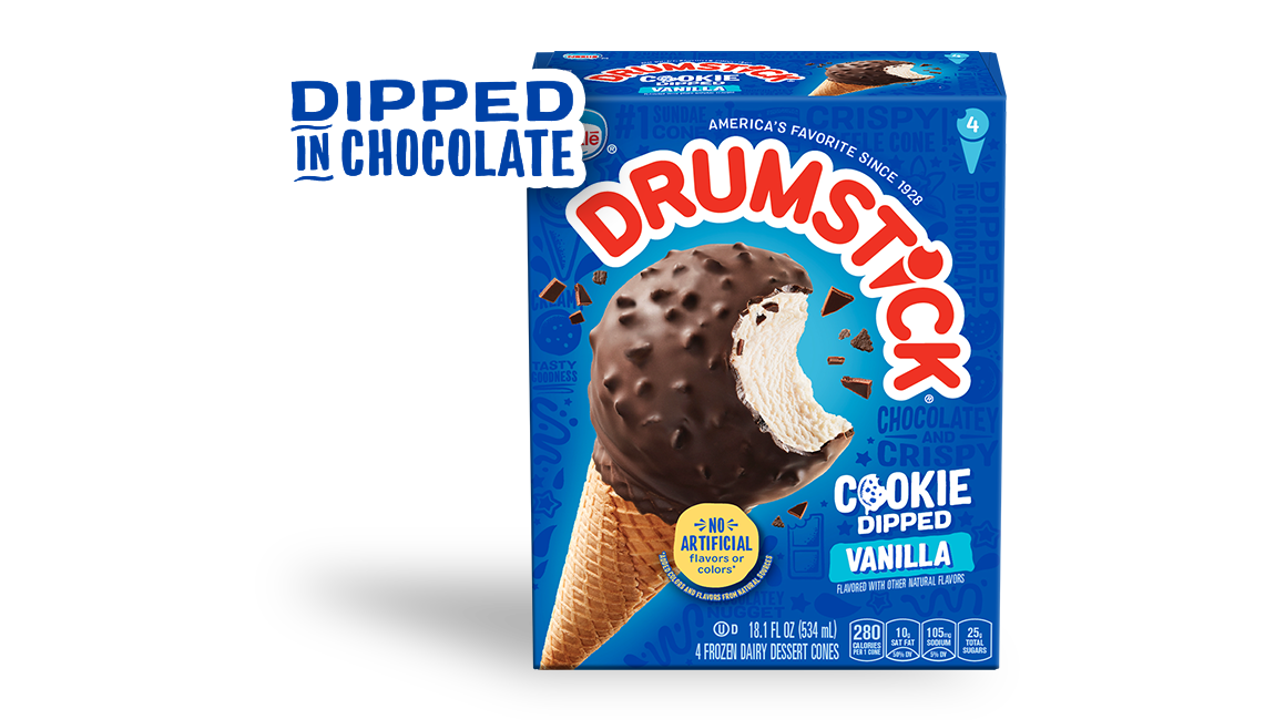 Drumstick Cookie Dipped in Chocolate