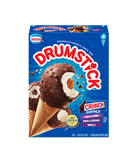 Carton of crunch dipped sundae cones variety pack