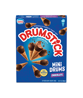 Box of Drumstick vanilla mini drums