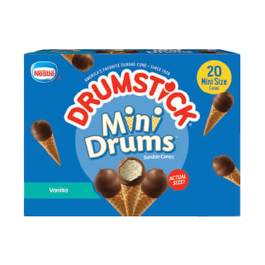 Box of Drumstick vanilla mini drums