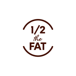 1/2 the fat