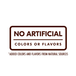 No artificial colors or flavors *added colors and flavors from natural sources claim