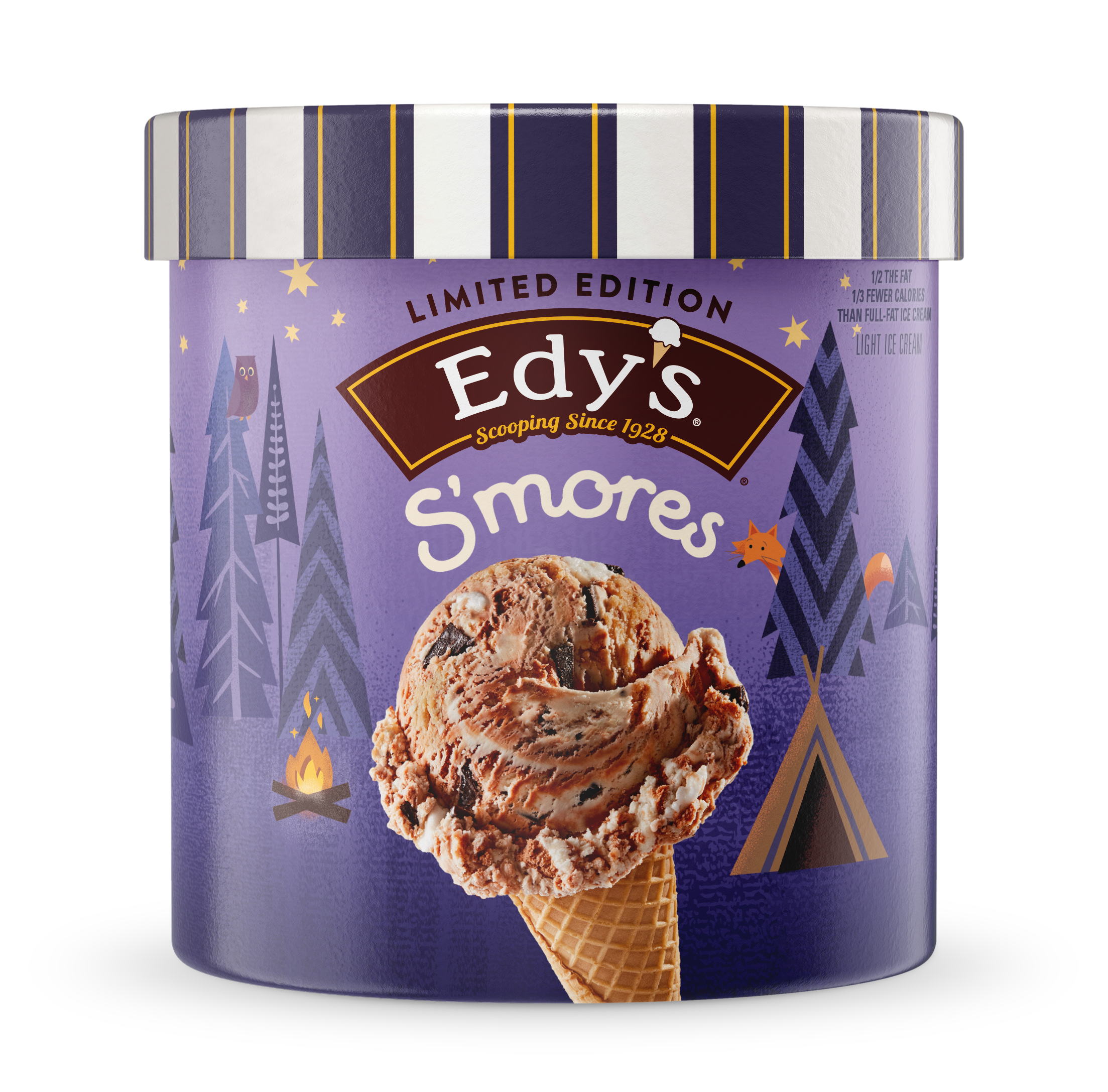 Carton of Edy's s'mores ice cream
