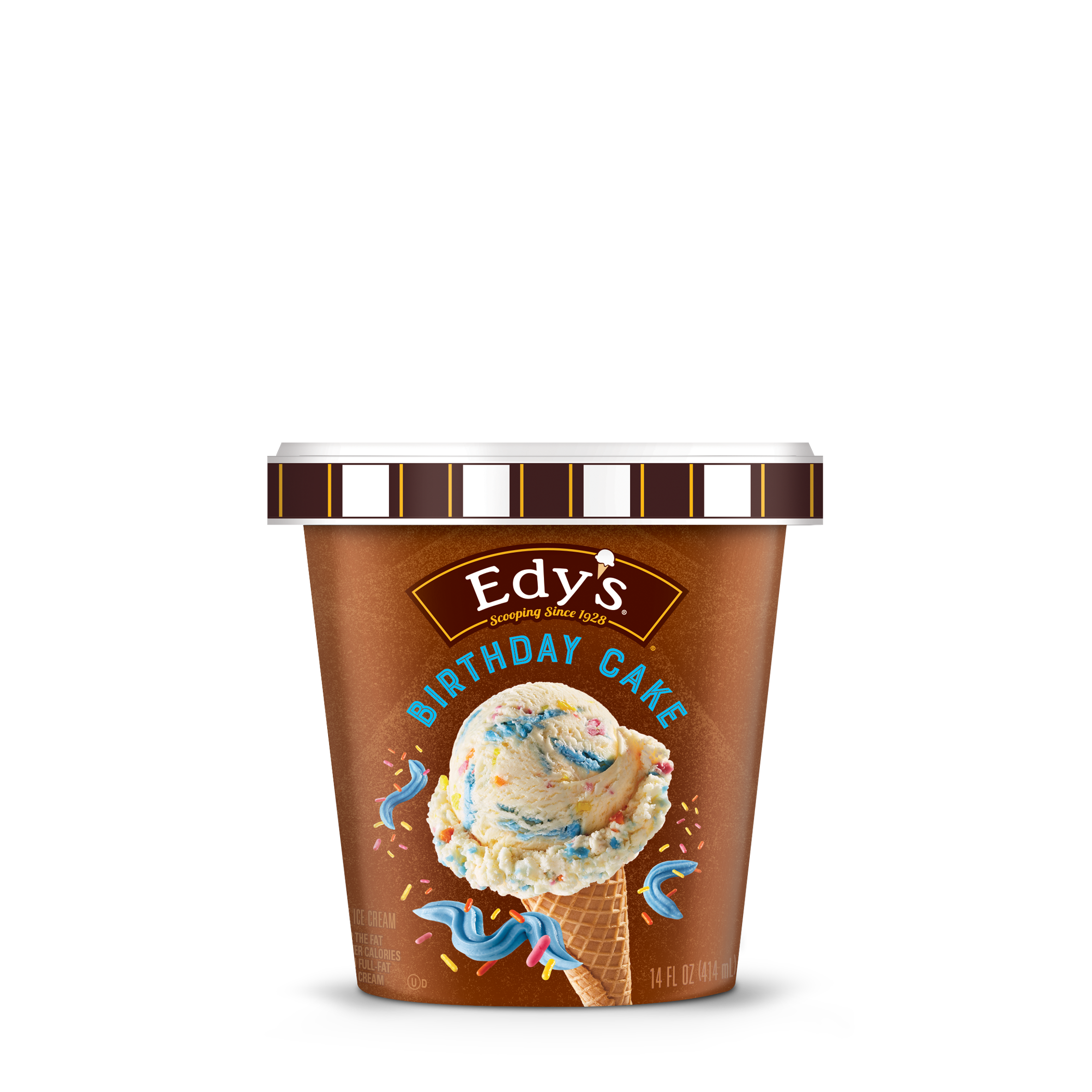 Carton of Edy's birthday cake ice cream