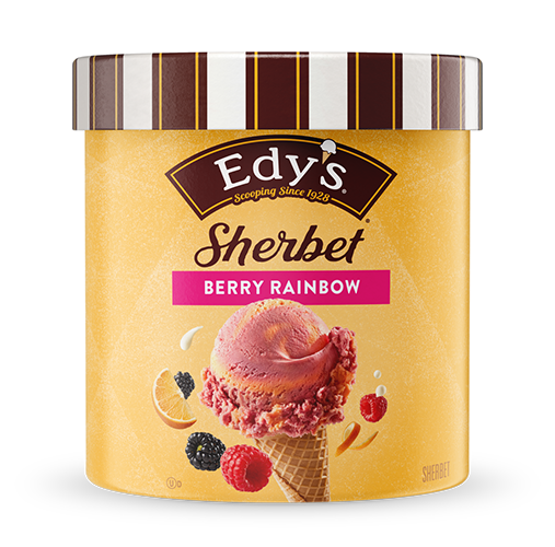 Berry rainbow sherbet