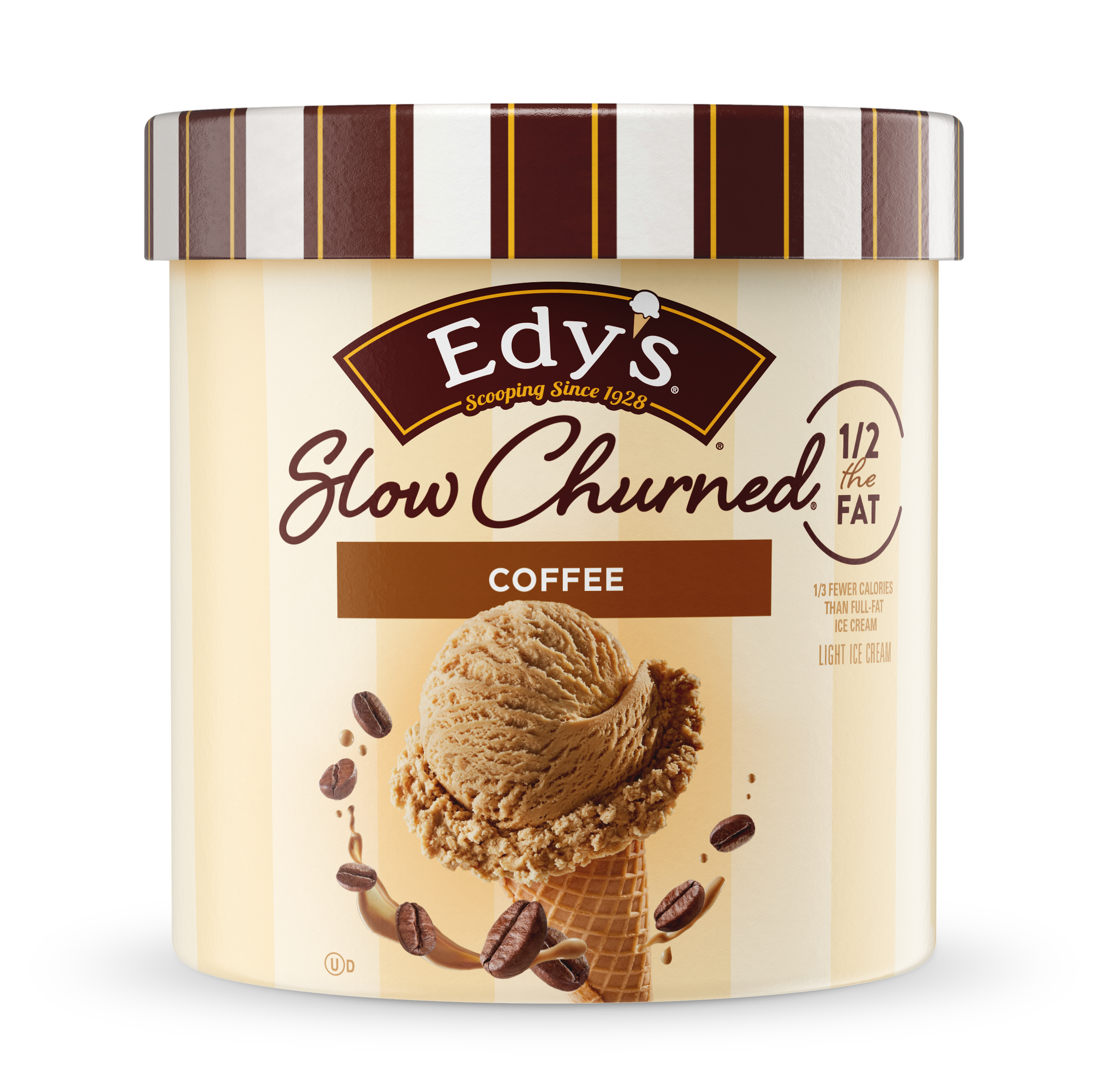 Carton of Edy's slow-churned coffee ice cream