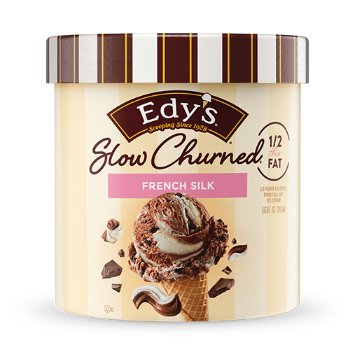 Carton of Edy's slow-churned French Silk ice cream