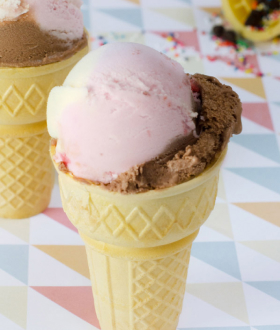 Pinata cones with Edy's ice cream