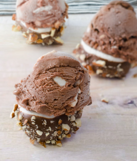 Rocky road bites with Edy's ice cream