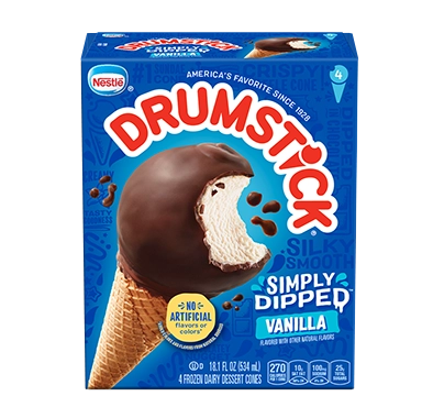 Drumstick® Simple Dipped Vanilla 4ct