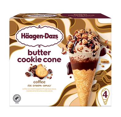 Häagan-Dazs® Cookie Butter Ice Cream Cones Coffee 4ct