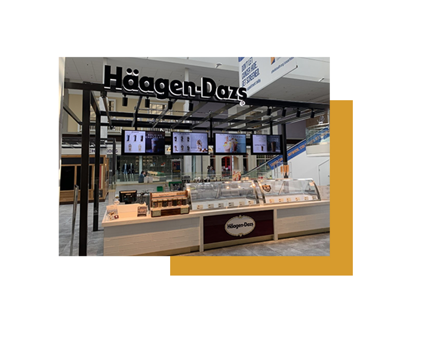 Haagen-Dazs kiosk in mall