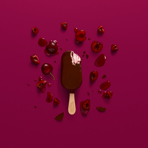 BAR Cherry Dark Chocolate Bar You know what they say. When life gives you cherries, make decadent cherry ice cream, swirl in tart cherry ribbons, and coat it in luxurious dark chocolate. Ok, maybe we just say that.