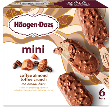 Box of Haagen-Dazs mini dark chocolate dark chocolate ice cream bars