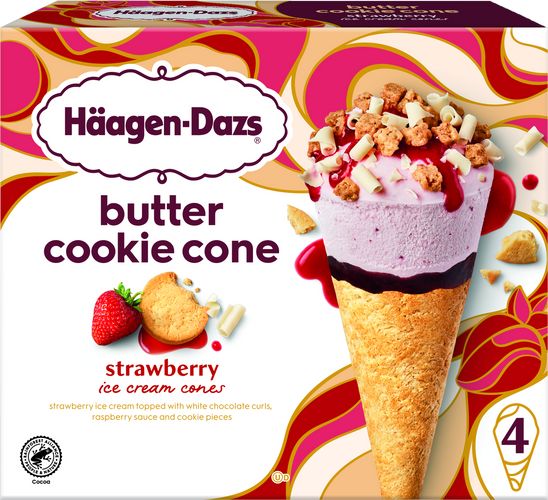 Butter Cookie Cone Strawberry