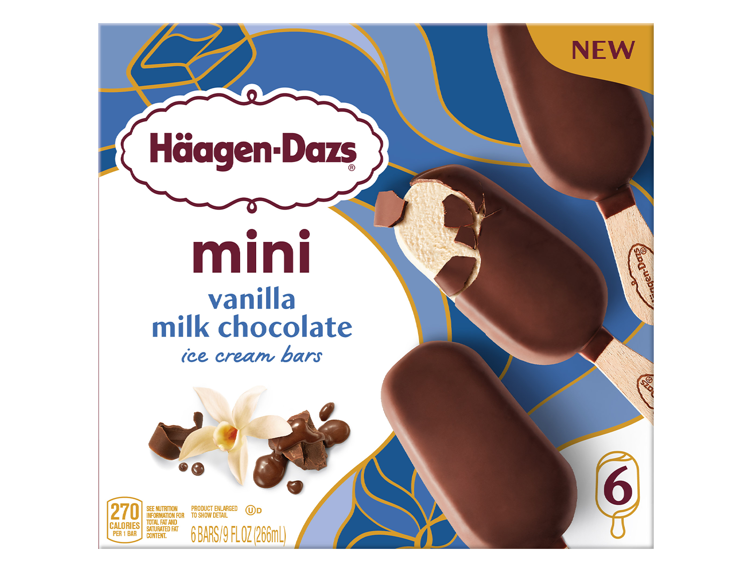 Mini Vanilla Milk Chocolate Ice Cream Bars Official HäagenDazs®