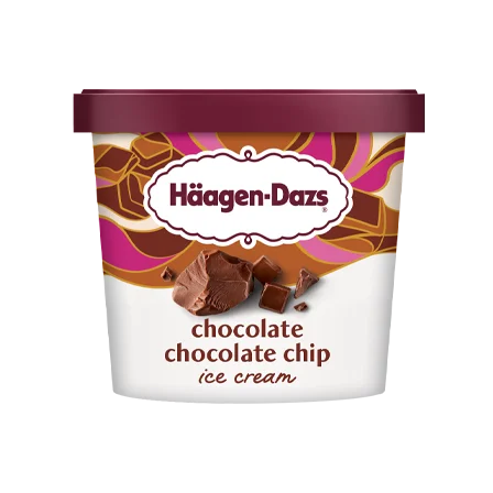 Pint of Haagen-Dazs chocolate  chip ice cream
