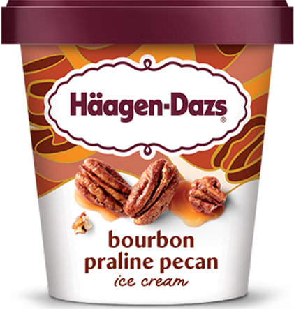 Pint of Haagen Dazs praline pecan ice cream