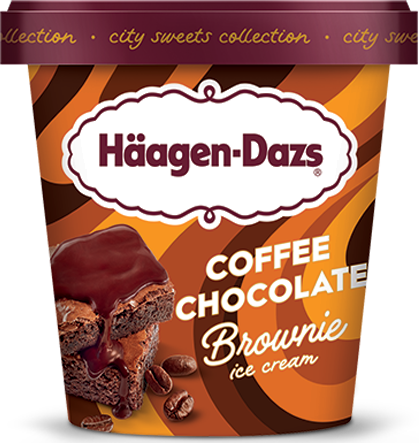 Pint of Haagen-Dazs coffee chocolate brownie ice cream