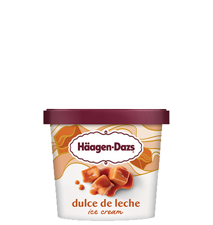 Pint of Haagen-Dazs dulce de leche ice cream
