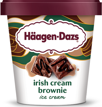 Pint of Haagen-Dazs Irish cream brownie ice cream