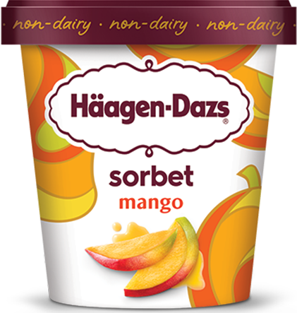Pint of Haagen-Dazs mango sorbet