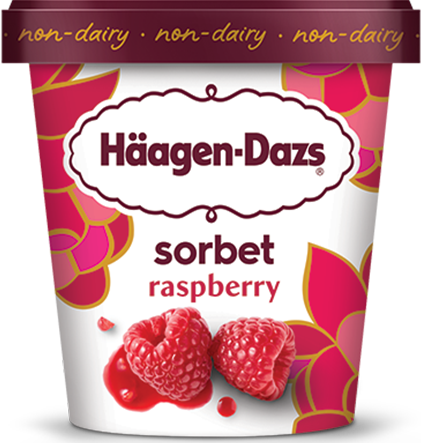 Pint of Haagen-Dazs raspberry sorbet