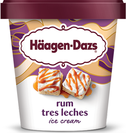 Pint of Haagen-Dazs rum tres leches ice cream