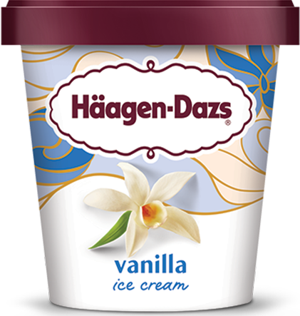Pint of Haagen-Dazs vanilla ice cream