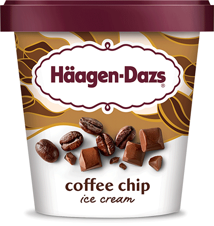 Pint of Haagen-Dazs coffee chip ice cream