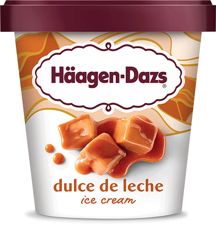 Pint of Haagen-Dazs dulce de leche ice cream